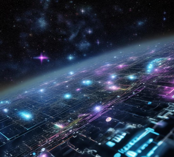 星海空中，信息与科技的光芒